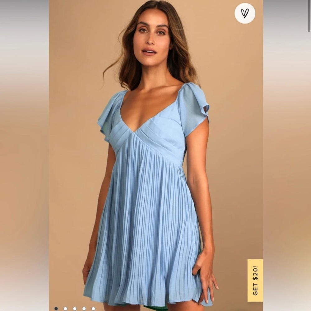 Lulus Amalfi Coast Light Blue Dress